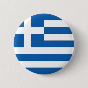 Badge Rond 5 Cm Bouton Drapeau de la Grèce