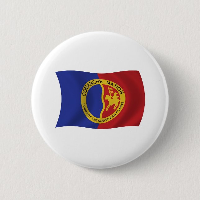 Badge Rond 5 Cm Bouton Drapeau de la nation Comanche (Devant)