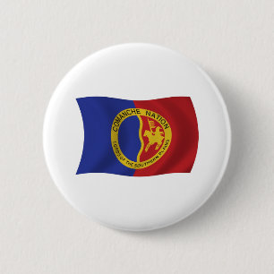Badge Rond 5 Cm Bouton Drapeau de la nation Comanche