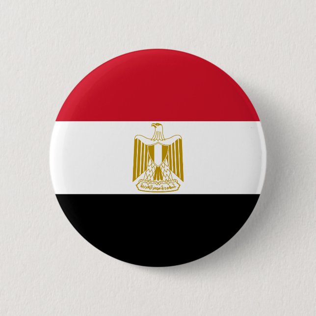 Badge Rond 5 Cm Bouton Drapeau de l'Egypte (Devant)