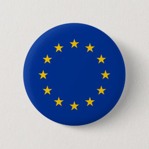 Badge Rond 5 Cm Bouton drapeau de l'Union européenne
