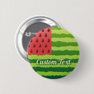 Badge Rond 5 Cm Bouton Drapeau de pastèque
