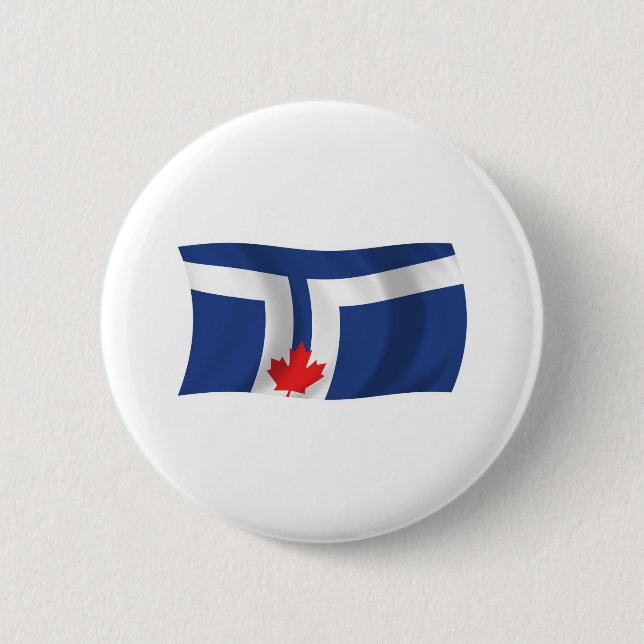 Badge Rond 5 Cm Bouton drapeau de Toronto (Devant)