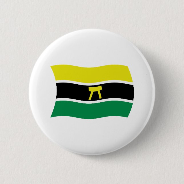 Badge Rond 5 Cm Bouton Drapeau des gens Ashanti (Devant)