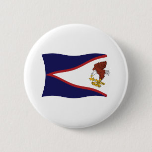 Badge Rond 5 Cm Bouton Drapeau des Samoa américaines