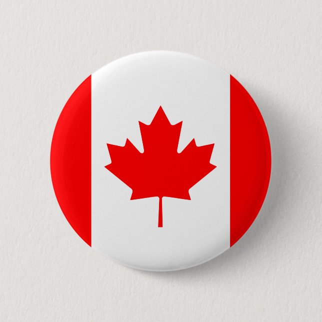 Badge Rond 5 Cm Bouton drapeau du Canada (Devant)