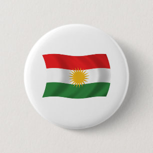 Badge Rond 5 Cm Bouton Drapeau du Kurdistan
