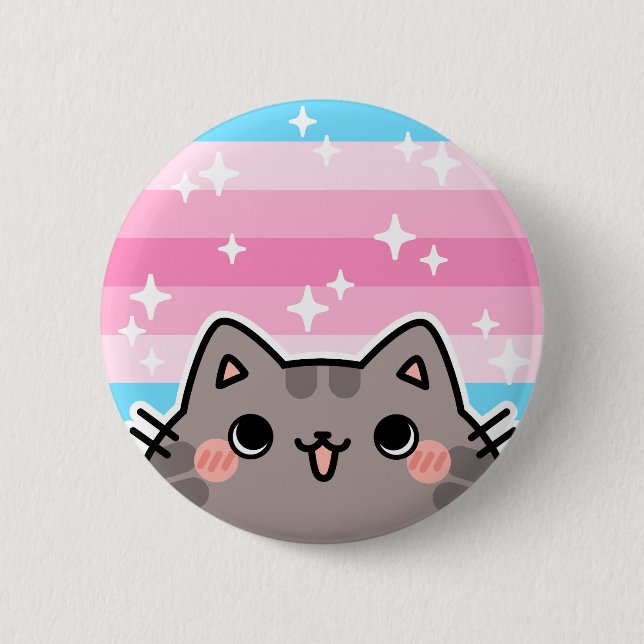 Badge Rond 5 Cm Bouton Drapeau féminin Trans LGBT Pride (Devant)
