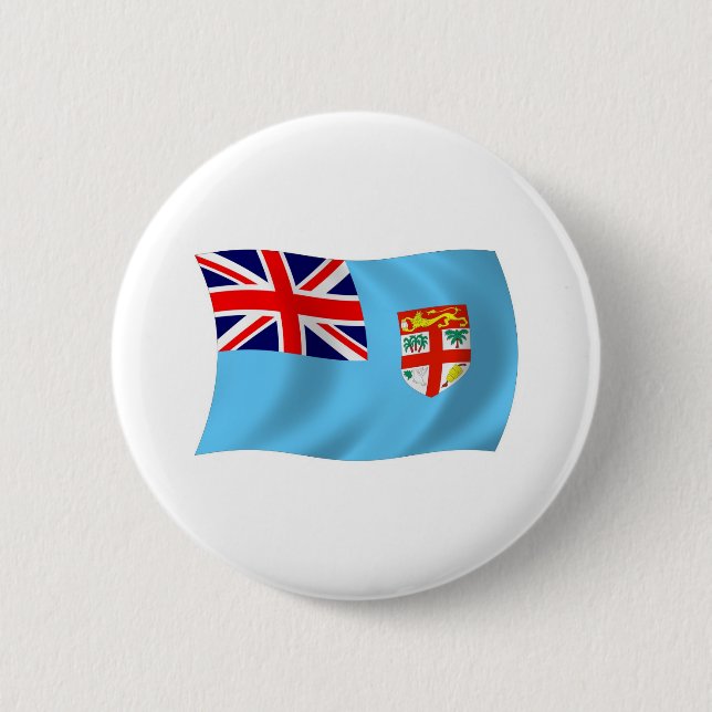 Badge Rond 5 Cm Bouton Drapeau Fidji (Devant)