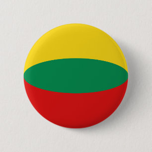 Badge Rond 5 Cm Bouton Drapeau Fisheye Lituanie