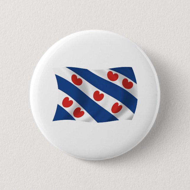 Badge Rond 5 Cm Bouton Drapeau Frise (Devant)