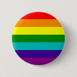 Badge Rond 5 Cm Bouton drapeau Gay pride arc-en-ciel 7 bandes