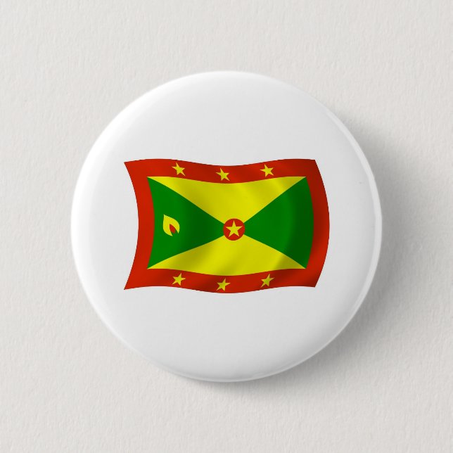 Badge Rond 5 Cm Bouton Drapeau Grenade (Devant)