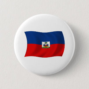 Badge Rond 5 Cm Bouton Drapeau Haïti