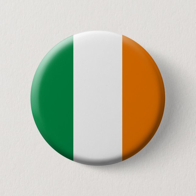 Badge Rond 5 Cm Bouton Drapeau Irlande (Devant)