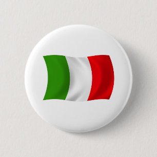 Badge Rond 5 Cm Bouton Drapeau Italie