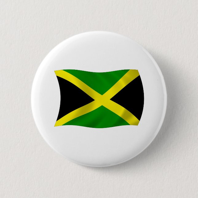 Badge Rond 5 Cm Bouton Drapeau Jamaïque (Devant)