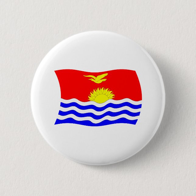 Badge Rond 5 Cm Bouton Drapeau Kiribati (Devant)