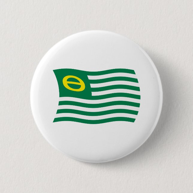 Badge Rond 5 Cm Bouton Drapeau Mouvement écologie (Devant)