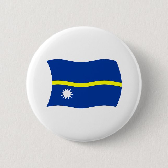 Badge Rond 5 Cm Bouton Drapeau Nauru (Devant)