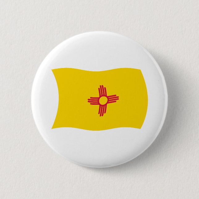 Badge Rond 5 Cm Bouton Drapeau Nouveau-Mexique (Devant)