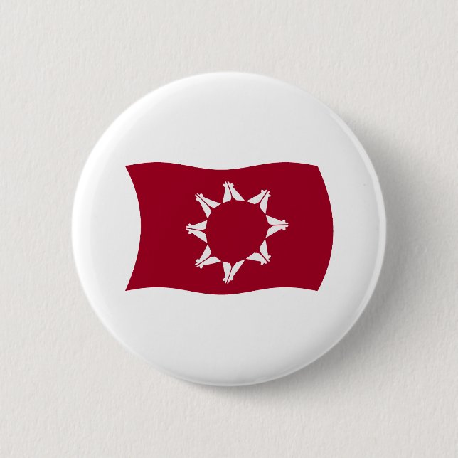 Badge Rond 5 Cm Bouton Drapeau Oglala Lakota (Devant)