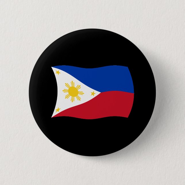 Badge Rond 5 Cm Bouton Drapeau Philippines (Devant)