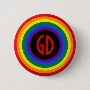 Badge Rond 5 Cm BOUTON DRAPEAU PLANIFIÉ + votre signe ou votre mon