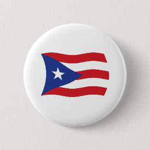 Badge Rond 5 Cm Bouton Drapeau Porto Rico