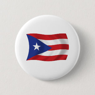 Badge Rond 5 Cm Bouton Drapeau Porto Rico