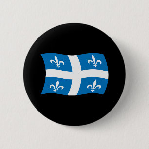 Badge Rond 5 Cm Bouton Drapeau Québec