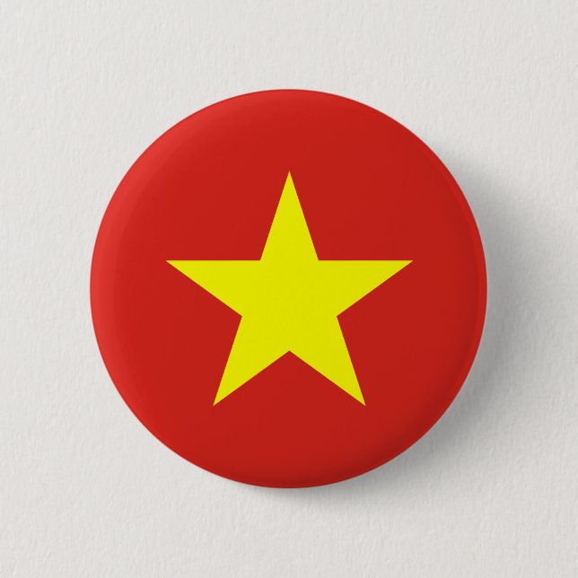 Badge Rond 5 Cm Bouton Drapeau Vietnam (Devant)