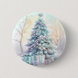 Badge Rond 5 Cm Bouton Dreamy Christmas Tree