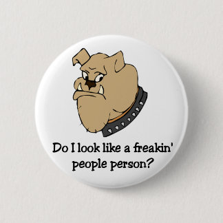 Badge Rond 5 Cm Bouton drôle de bouledogue