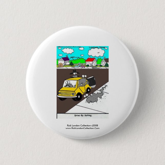 Badge Rond 5 Cm Bouton drôle de limace/escargot de qualité pour de (Devant)