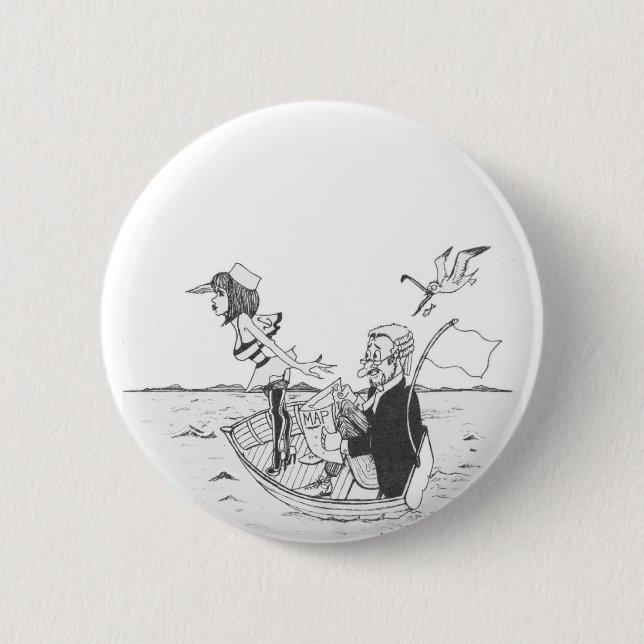 Badge Rond 5 Cm Bouton drôle de navigation (Devant)
