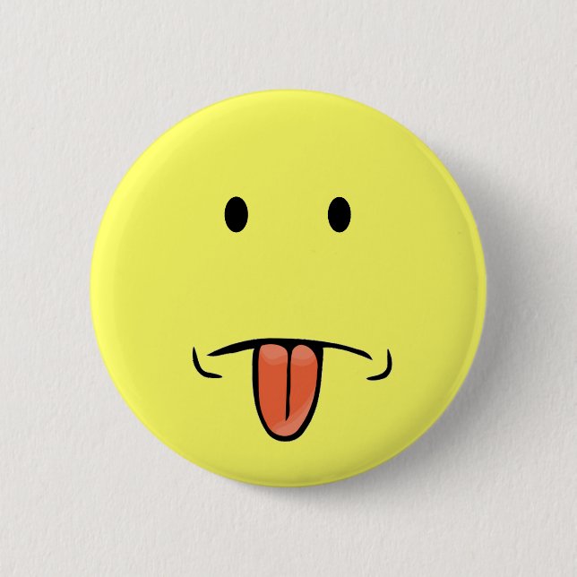 Badge Rond 5 Cm Bouton drôle de visage (Devant)