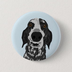 Badge Rond 5 Cm Bouton drôle de visage de Coonhound