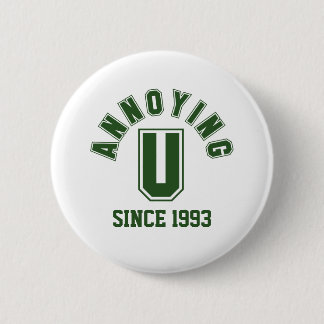 Badge Rond 5 Cm Bouton Drôle Qui T'embête, Vert