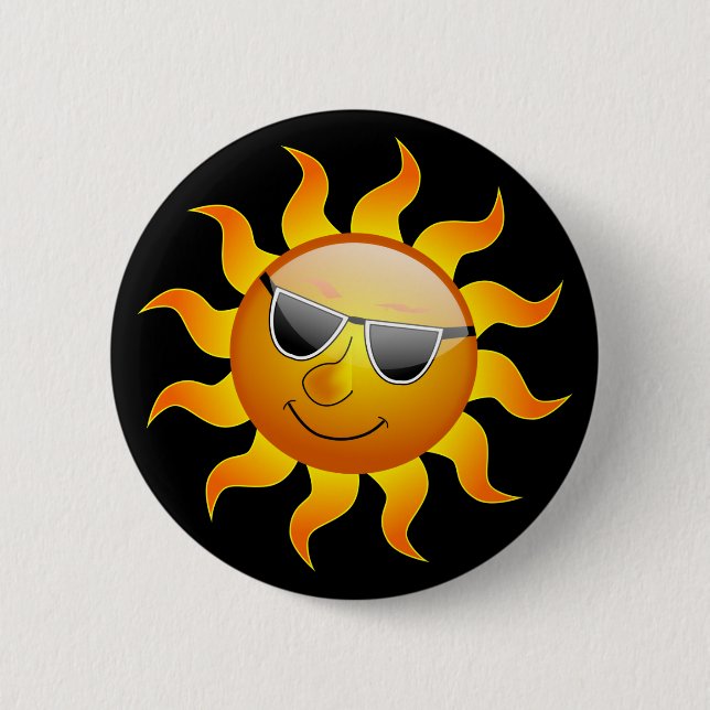 Badge Rond 5 Cm Bouton drôle Summer Sun (Devant)