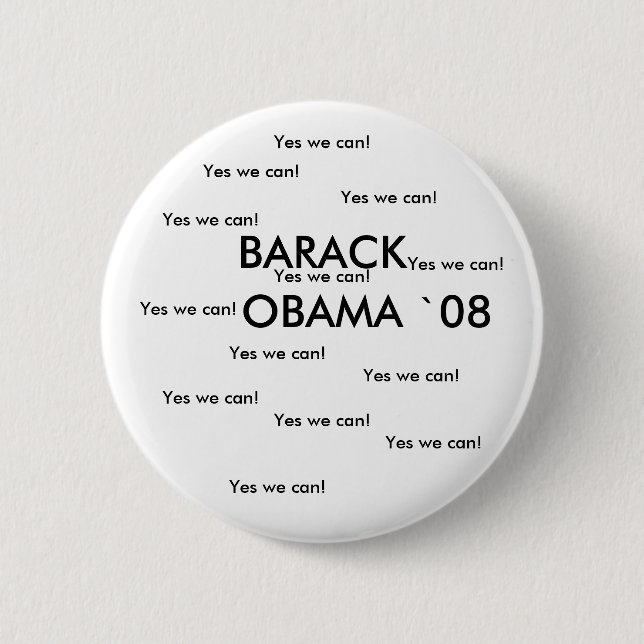 Badge Rond 5 Cm Bouton du ` 08 de BARACK OBAMA (Devant)