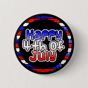 Badge Rond 5 Cm Bouton du 4 juillet