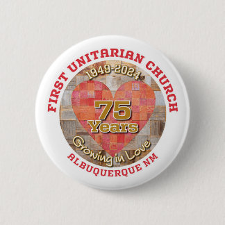 Badge Rond 5 Cm Bouton du 75e anniversaire