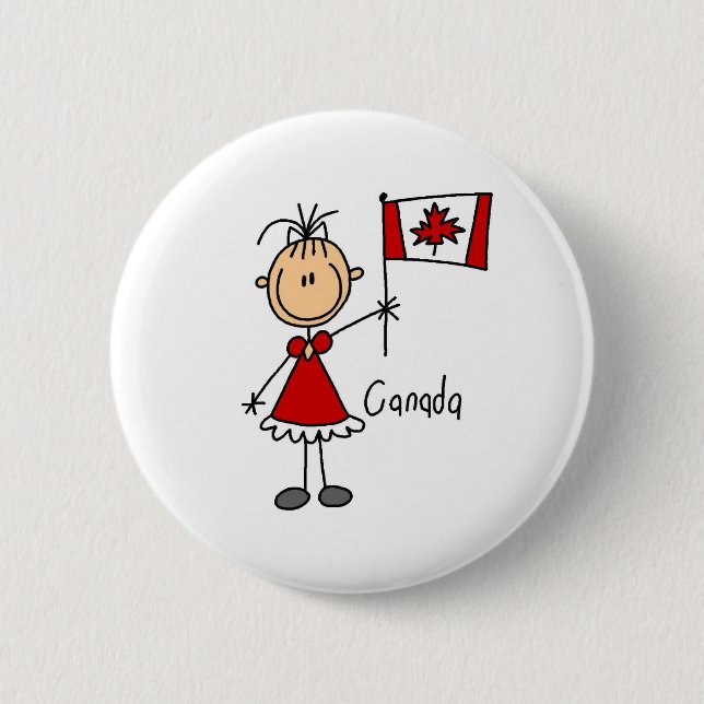 Badge Rond 5 Cm Bouton du Canada (Devant)