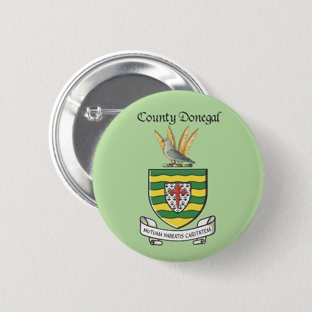 Badge Rond 5 Cm Bouton du comté de Donegal (Devant & derrière)