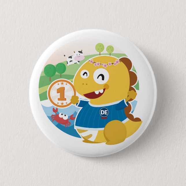 Badge Rond 5 Cm Bouton du Delaware VIPKID (Devant)