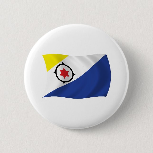 Badge Rond 5 Cm Bouton du drapeau de Bonaire (Devant)