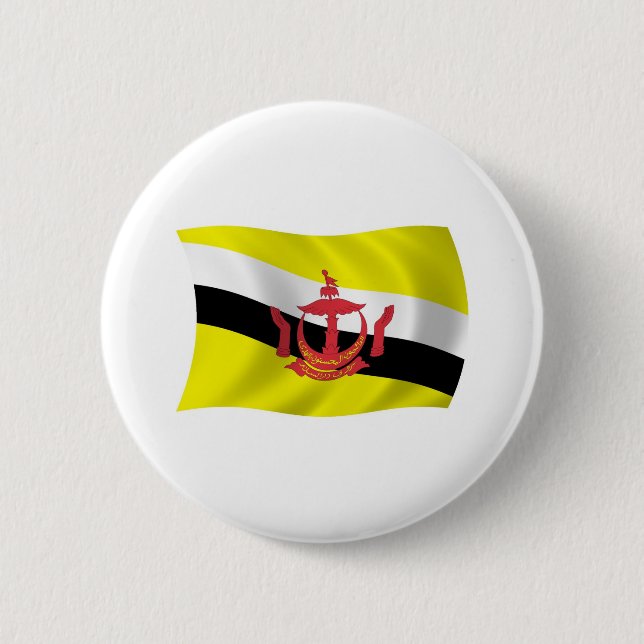 Badge Rond 5 Cm Bouton du drapeau de Brunei (Devant)
