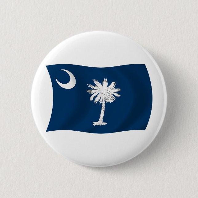Badge Rond 5 Cm Bouton du drapeau de Caroline du Sud (Devant)
