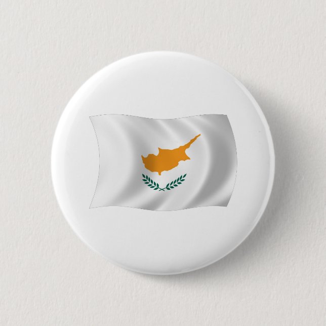 Badge Rond 5 Cm Bouton du drapeau de Chypre (Devant)